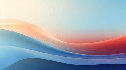 abstract pc desktop background with soft waves and lines in pastel colors. aspect ratio 16:9 . Generative AI