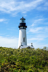 Fototapeta na wymiar Yaquina Head Lighthouse located in Newport, Oregon, USA.