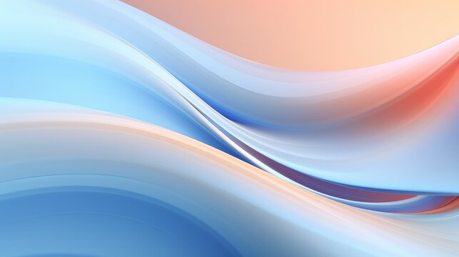 abstract pc desktop background with soft waves and lines in pastel colors. aspect ratio 16:9 . Generative AI