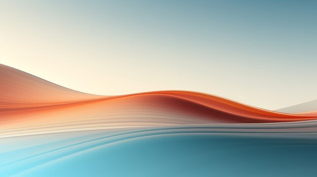 abstract pc desktop background with soft waves and lines in pastel colors. aspect ratio 16:9 . Generative AI