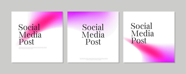 Modern fluffy curve for social media post template. Abstract colorful banners design. Cool 3D shapes.