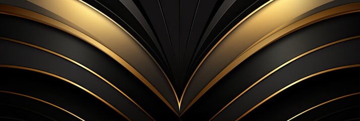 A Retro Vintage Luxury Background Texture, Harmoniously Blending Black and Gold - Invoking a Timeless Appeal of Sophistication Wallpaper created with Generative AI Technology