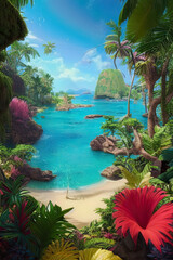 Fototapeta premium Beautiful Tropical Landscape
