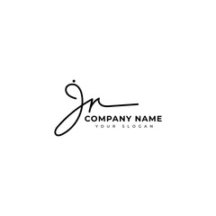 Jr Initial signature logo vector design