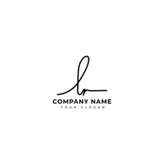 Lr Initial signature logo vector design