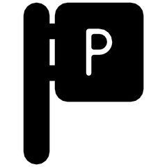 parking sign icon