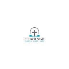 Church christian logo icon design template isolated on white background