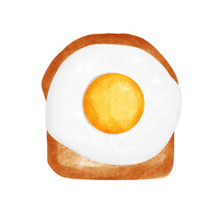 Fried egg on slice bread