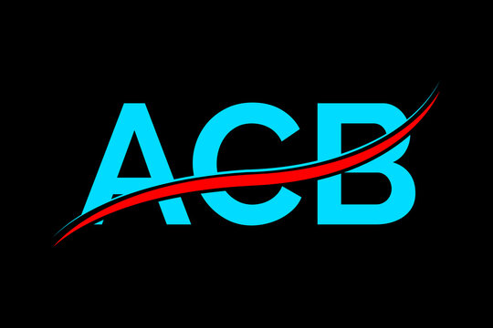 ACB logo. ACB latter logo with double line. ACB latter. ACB logo for technology, business and real estate brand