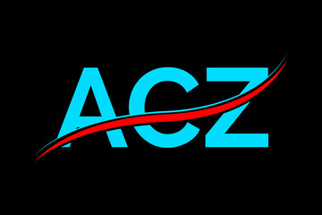 ACZ logo. ACZ latter logo with double line. ACZ latter. ACZ logo for technology, business and real estate brand