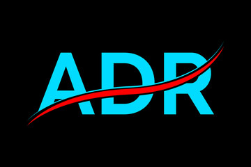 Fototapeta na wymiar ADR logo. ADR latter logo with double line. ADR latter. ADR logo for technology, business and real estate brand