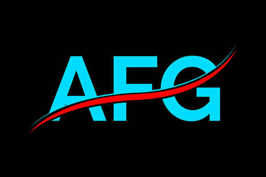 AFG logo. AFG latter logo with double line. AFG latter. AFG logo for technology, business and real estate brand