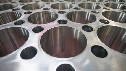 Closeup view of internal reactor vessel.