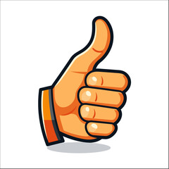 hand with thumbs up symbol Illustration vector 