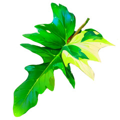 green leaf isolated