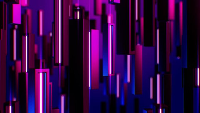 Visual neon lights background loop
