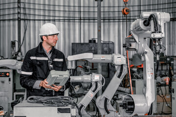 Experienced robotic technicians automate, set up, and give access for a welding process via a control panel display. The production lines are repeatable, reliable, consistent, and self-checking.
