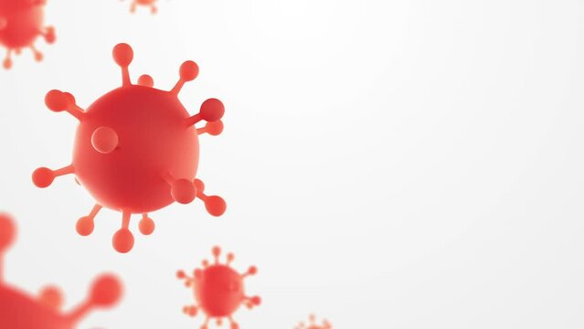Corona virus animation with white background