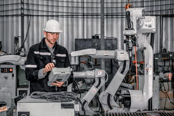 Experienced robotic technicians automate, set up, and give access for a welding process via a...