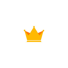 Golden crown vector icon .