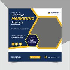 Digital marketing social Media post Design template.