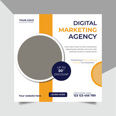 Digital marketing social Media post Design template.