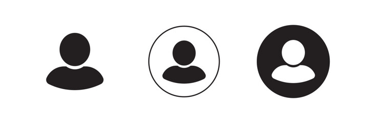 person icon on white background	