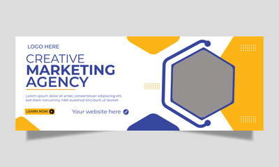 Modern and Digital Corporate  facebook cover Design template.