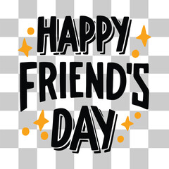 Friendship day typography greeting card creative idea