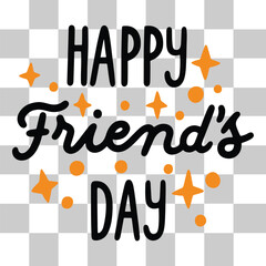 Friendship day typography greeting card creative idea