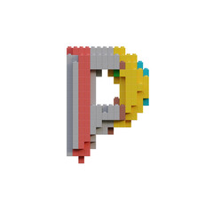 Fototapeta premium Play Blocks 3 - 3D Alphabet or PNG Letters