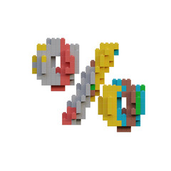 Fototapeta premium Play Blocks 3 - 3D Alphabet or PNG Letters