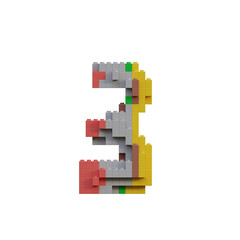 Obraz premium Play Blocks 3 - 3D Alphabet or PNG Letters