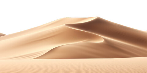 Fototapeta na wymiar Sand dune isolated on transparent background. Dunes of a desert