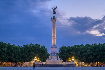 Fototapeta na wymiar Bordeaux's Place des Quinconces: Home to the Impressive Girondins Monument