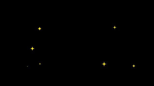 Animated sparkling star effect on dark background