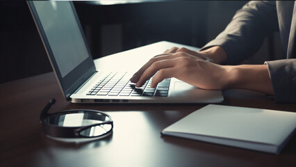 person working on laptop