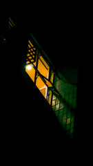 Residential Window at night with a highly detailed shadow
