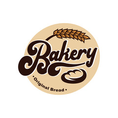 Vector vintage bakery logo concept