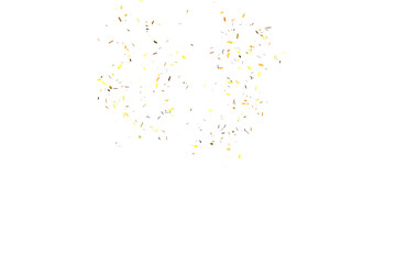 Golden Colorful Confetti Overlay Isolated On A Transparent Background
