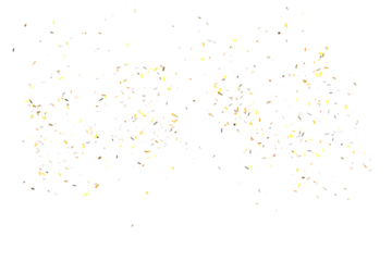 Golden Colorful Confetti Overlay Isolated On A Transparent Background
