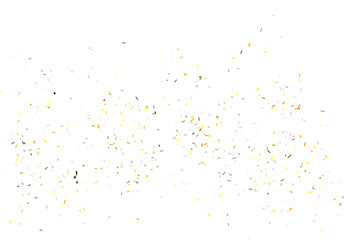 Golden Colorful Confetti Overlay Isolated On A Transparent Background