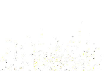 Golden Colorful Confetti Overlay Isolated On A Transparent Background