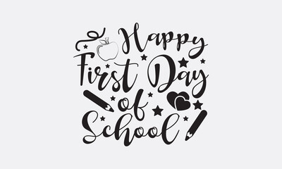 Happy first day of school svg, Teacher SVG Bundle, School and Teach, Back to School svg, Teacher Gift , Teacher Shirt, Cut Files for Cricut