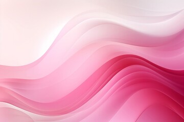 Light pink background with soft soothing abstract pink and white ribbon waves. Created using generative AI.