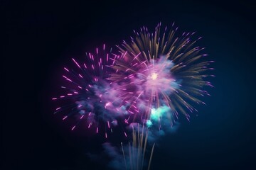 Colorful fireworks. Generate Ai