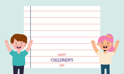 Happy World Children's Day with Copy Space Background