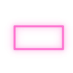 Fototapeta premium text frame neon light rectangle cute colorful