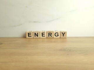 Word energy from wooden blocks