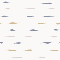 Stripes seamless vector pattern. French farmhouse linen texture. Shabby chic hand drawn background. Country kitchen print